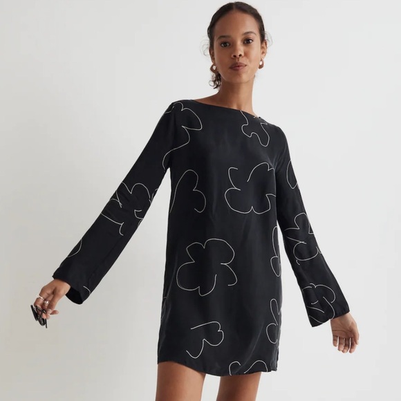 NWT! MADEWELL black soft shift dress, S. - Picture 6 of 13
